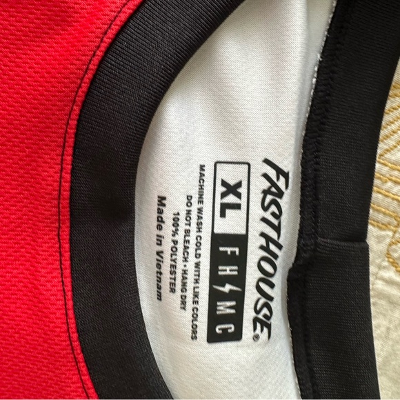 New With Tags Fasthouse Red and Blue Men's Motorcross Jersey Size XL - Picture 4 of 5